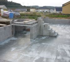 Ca y est la dalle du sous sol est coul&eacute;e