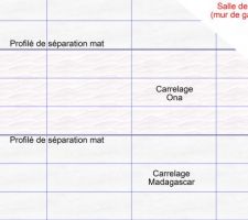 Plan de pose SdB mur de gauche