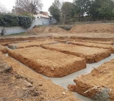 Coulage du béton de propreté