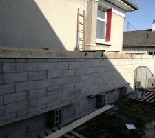 Prêt pour couler les chainages verticaux et l'horizontal