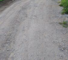 L'entrée du chemin privé au lotissement situé à 150 m de chez nous.