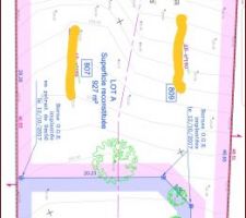 Plan du terrain sur lequel nous avons fait une offre