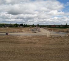 Bordurage en cours sur le lotissement