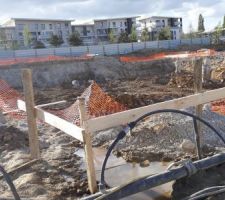 Creusement des fondations b&acirc;timent Sud