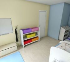 Simulation 3D de la chambre de mes petits accueillis =)