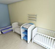 Simulation 3D de la chambre de mes petits accueillis =)