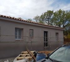 Enfin l'enduit de façade