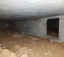 Vu de l'intérieur du vide sanitaire