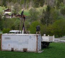 Arrivée du container