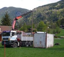 Arrivée du container.