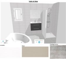 Carrelage et Faïences Salle de Bain (à colorier)