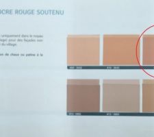 Couleur facade choisie en mairie lors de l'acceptation du permis