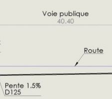Vue en coupe de la partie voie publique