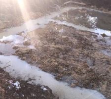 Une vraie piscine après la pluie non stop d'hier...