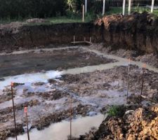 Une vraie piscine après la pluie non stop d'hier...