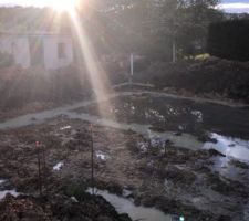 Une vraie piscine après la pluie non stop d'hier...