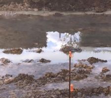 Une vraie piscine après la pluie non stop d'hier...