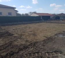 Terrassement de notre terrain en vue de la future construction