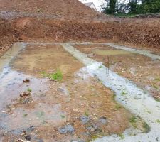 Fondations qui ont pris un peu l'eau.  Alerte orange en Normandie