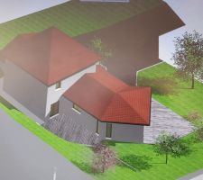 Maison SweetHomes projet1 - Vue côté Nord