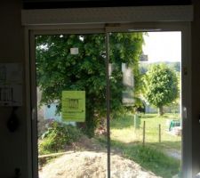 Installation  du placoplâtre en cours