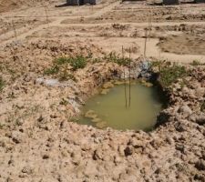 Les semelles sous l'eau pendant plusieurs semaines