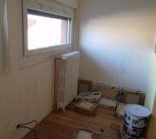Rénovation bureau,pose du parquet