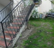 Mortier escalier extérieur