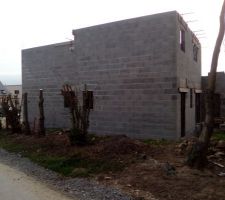 El&eacute;vation des murs de l'&eacute;tage fa&ccedil;ade est