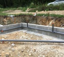 Canalisations dans vide sanitaire