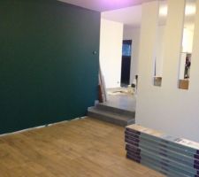 Peinture et parquet salon