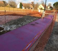 Le béton lavé en cours de réalisation