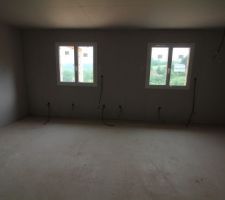 Placo terminé : bureau - salle de couture