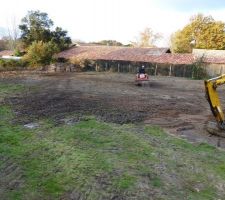 D&eacute;but chantier, implantation maison