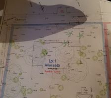Plan du terrain apr&egrave;s passage du g&eacute;om&egrave;tre .