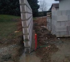 Construction du mur de clôture