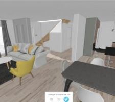 Premier essaie : séjour cuisine en 3D