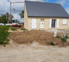 Installation puisard et terrassement