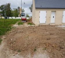 Installation puisard et terrassement