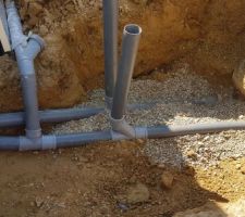 Mise en place des évacuations des eaux usées et eaux pluviales