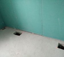 Cloisons en cours : SDB