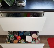 Casserolier 2 tiroirs sur linéaire