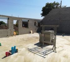 El&eacute;vation des murs
Vu de l'int&eacute;rieur