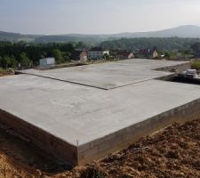 Les dalles du RDC et de la terrasse terminées