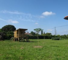 Vue du jardin, au premier plan : clérodendron