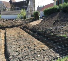 Terrassement du terrain pour les fondations