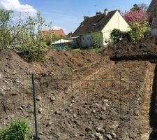 Terrassement du terrain pour les fondations