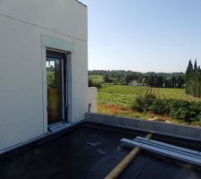 Toiture terrasse accessible depuis notre suite parentale.