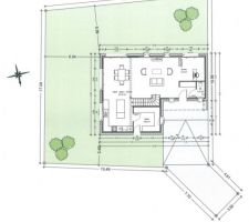 Implantation de la maison sur le terrain