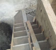 L'escalier vu du haut.